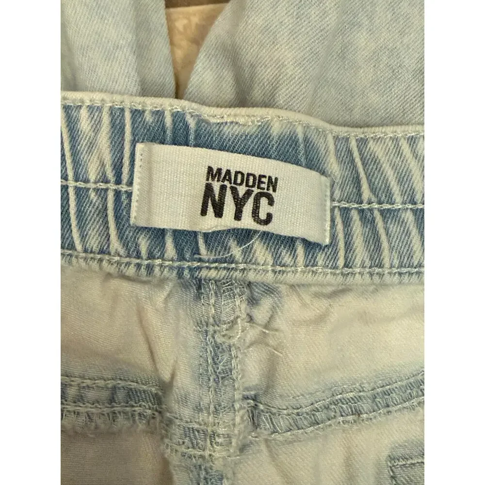 Madden‎ NYC 38 Waist Y2K 90's Style Wide Leg Jeans Light Wash Baggy Grunge